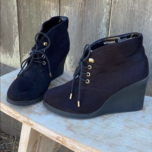 Wedge booties 🖤